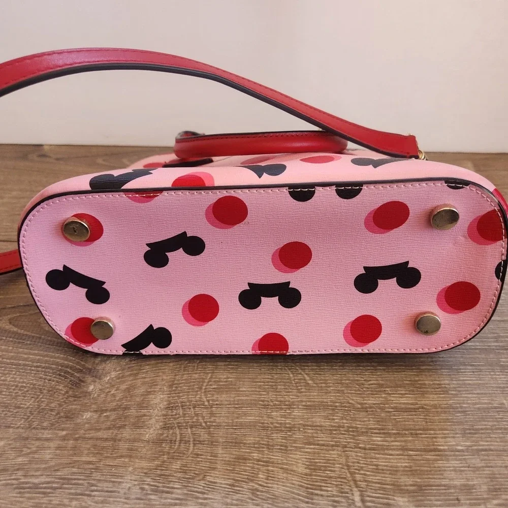Kate Spade New York Disney Parks Mickey Mouse Ears Pink Red Purse Tote Bag READ